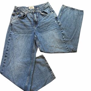 Y2K BDG Urban Outfitters Women's Acid Wash Wide Leg Jeans Sz 28W 100% Cotton